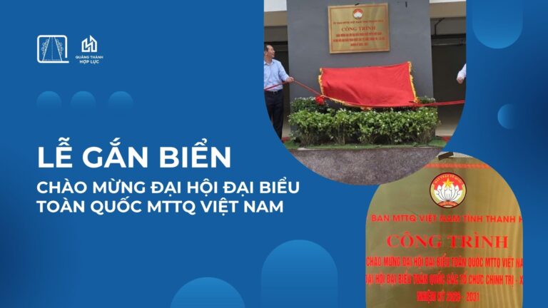 Lễ gắn biển tại Nhà ở xã hội Quảng Thành chào mừng Đại hội đại biểu toàn quốc MTTQ Việt Nam